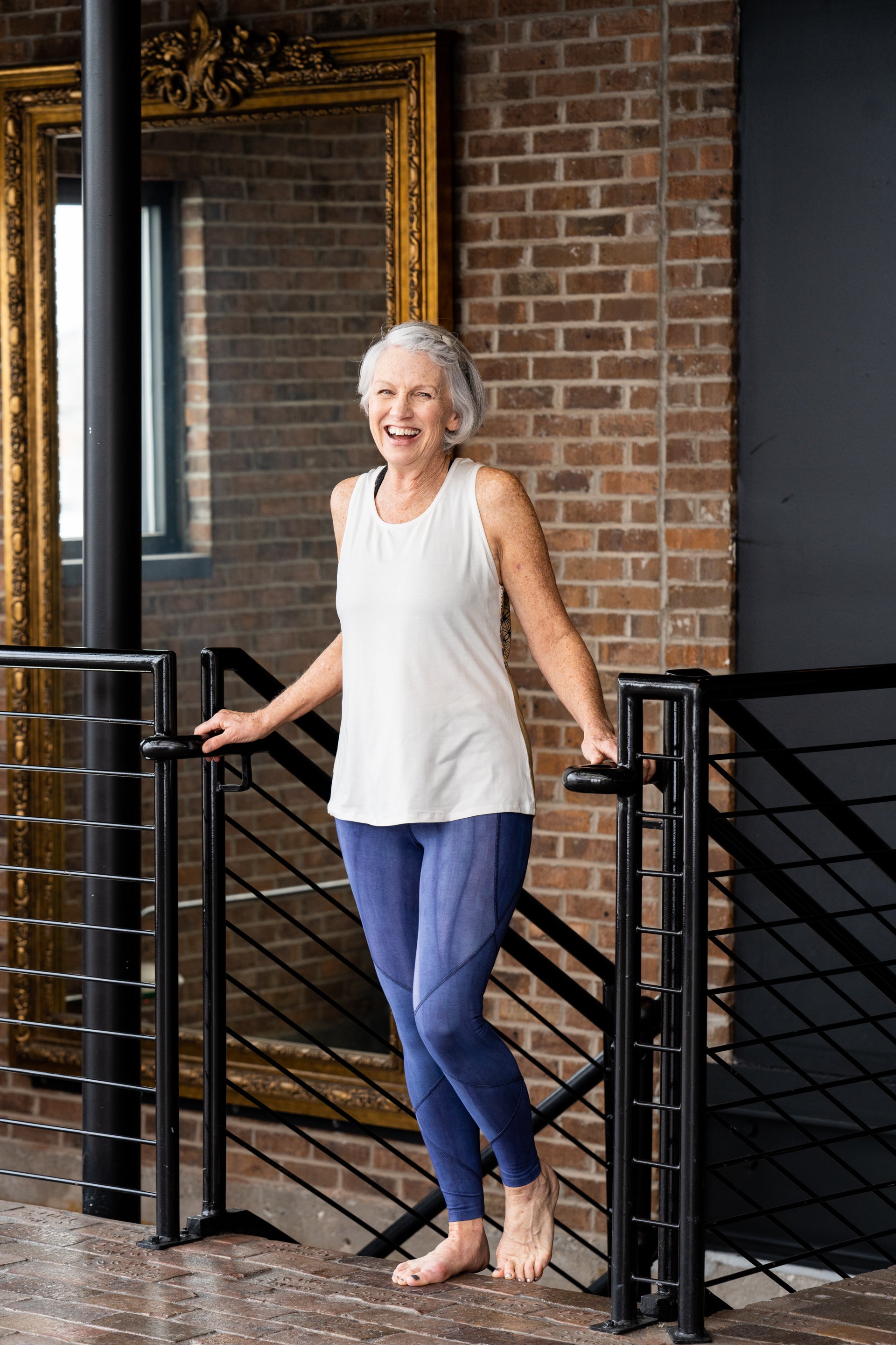 Crescendo Tank in Natural & Flax