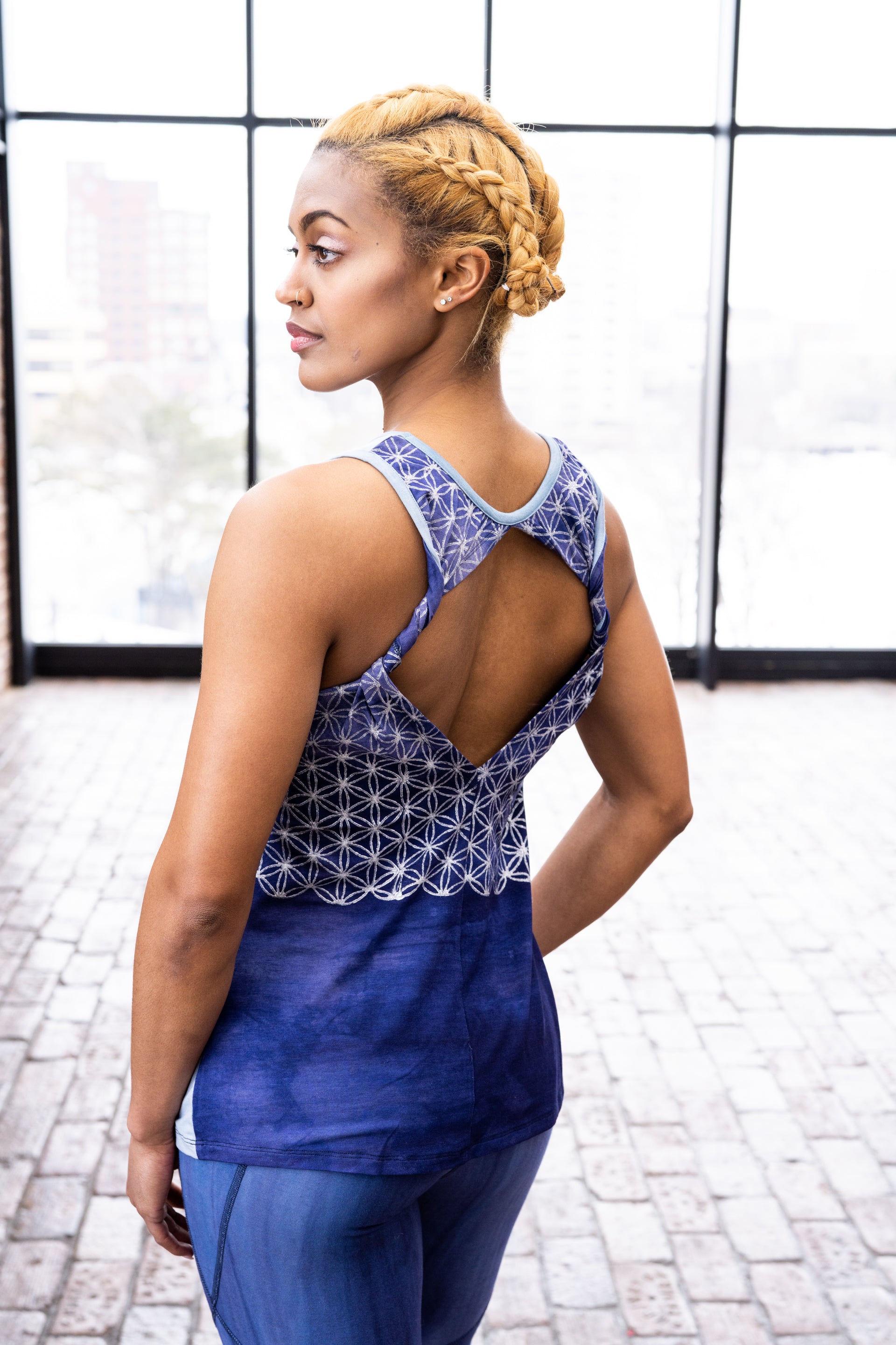 Crescendo Tank in Breeze & Indigo