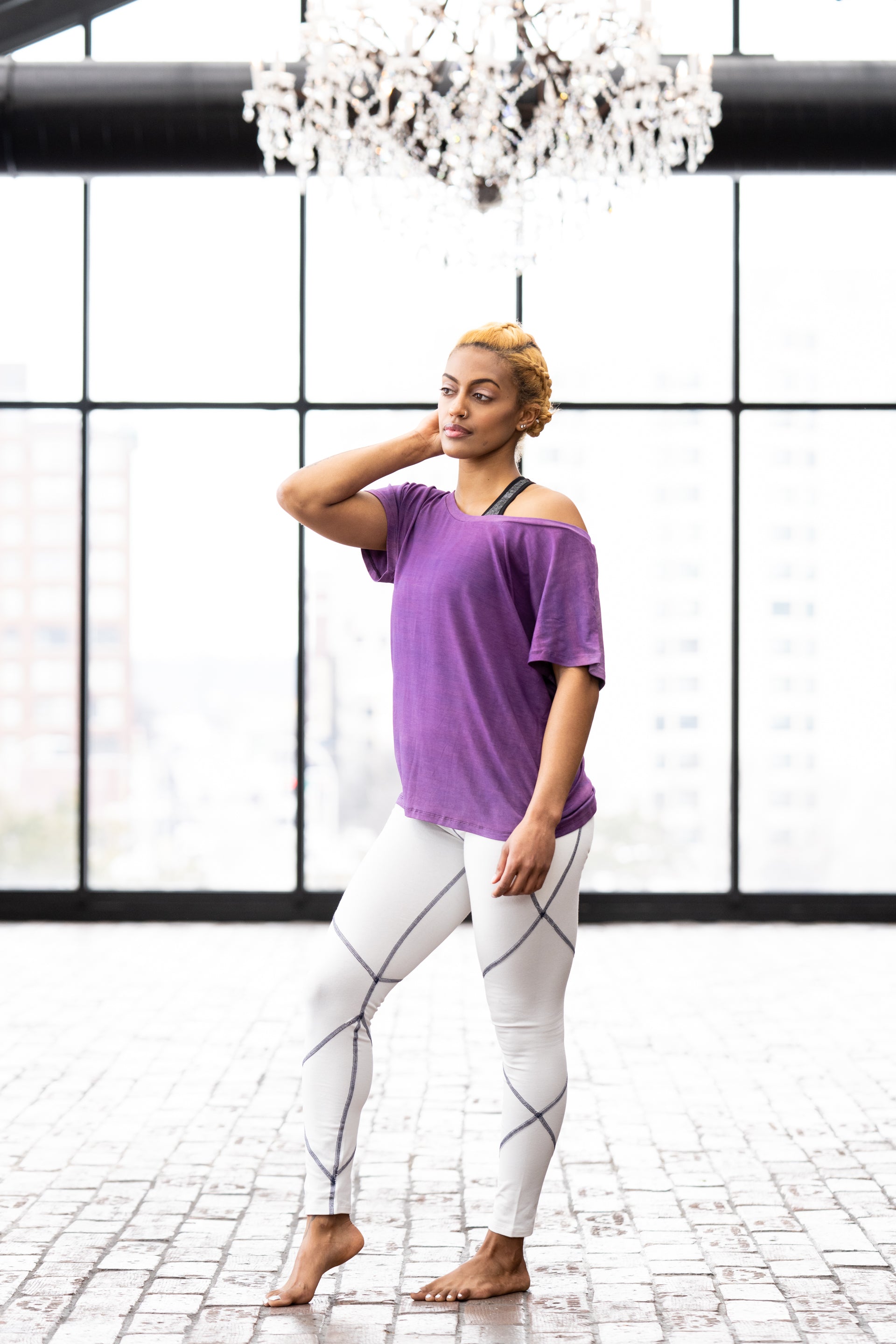 Meditation Tee in Thistle